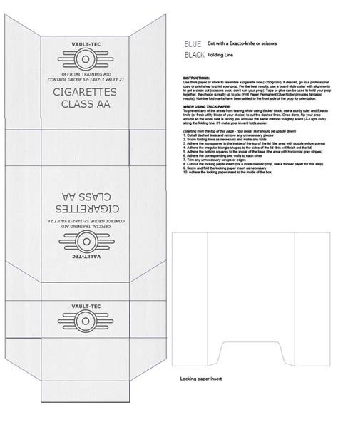 Printable Cigarette Box Template