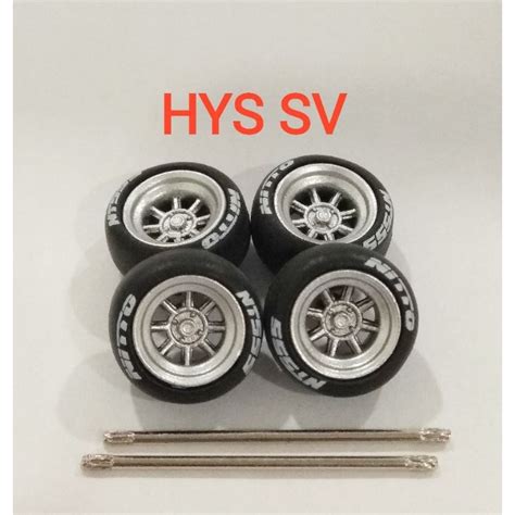 Donut Rubber Tyre Series With Long Axle For JDM Tomica Hot Wheels