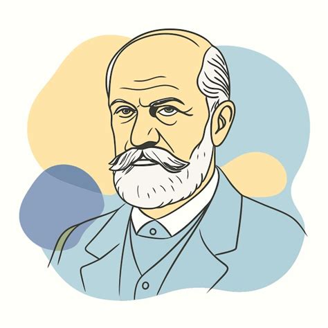 Ilustraci N Vectorial De Sigmund Freud Circuito De L Nea Vector