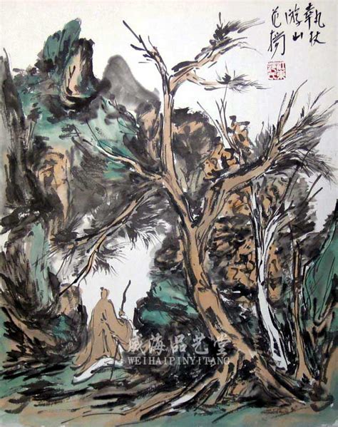 范扬 8 执杖游山 威海品艺堂 国画，书法，油画，瓷器，木器，玉器