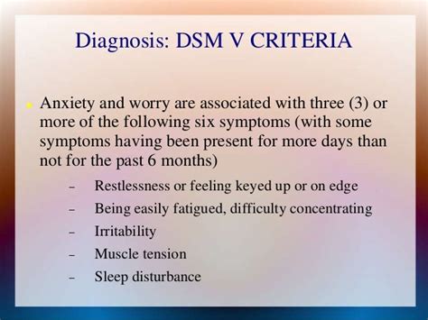 Dsm 5 Diagnostic Criteria For Generalized Anxiety Disorder Imagesee