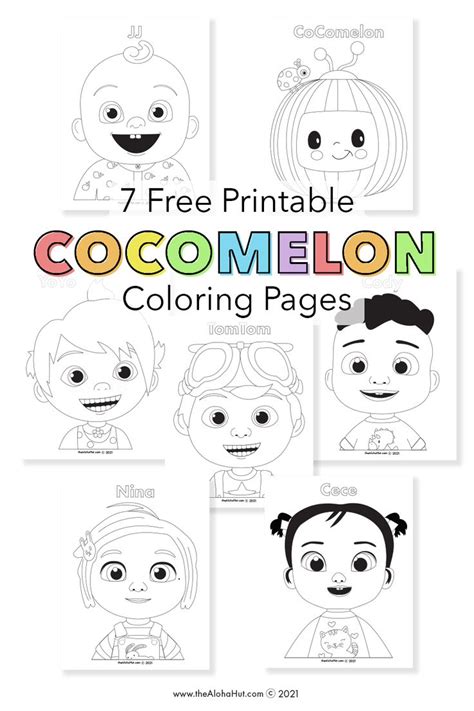 7 Free Cocomelon Coloring Pages - The Aloha Hut | Family coloring pages ...