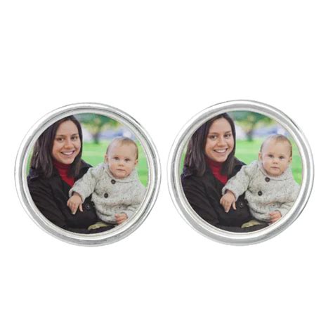 Custom your photo personalized cufflinks | Zazzle