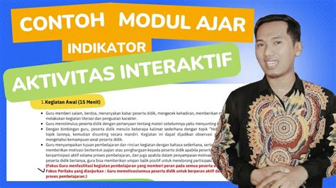 Modul Ajar Rpp Indikator Aktivitas Interaktif Youtube