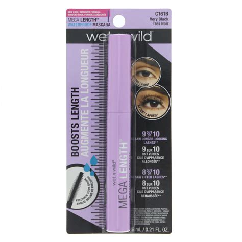 Wet N Wild Mega Length Waterproof Mascara Very Black Shop Mascara At