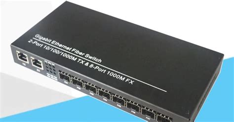 8 Gigabit SFP Ports 2 x 1000Mbps RJ-45 Ethernet Media Converter 8 SFP ...