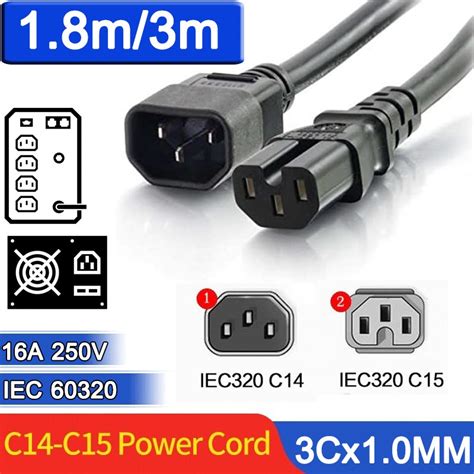 Ac Power Cable C To C X Mm M A V Extension