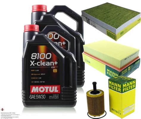 Mann Inspection Set L Motul X Clean W Pour Vw Multivan V