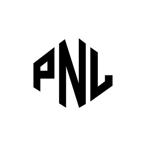 design de logotipo de carta pnl com forma de polígono. pnl polígono e