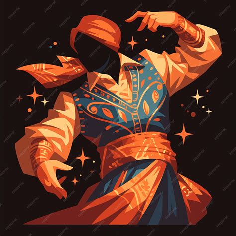 Premium Vector Palestinian Man In Traditional Dabke Dancers Costume