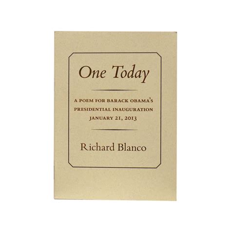 One Today” By Richard Blanco Academy Of American Poets Shop