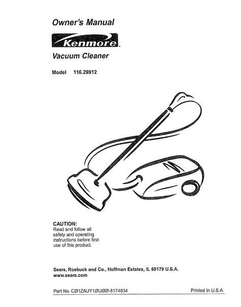 Kenmore Vacuum Cleaner Model 116 Manual