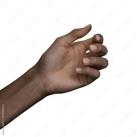 African American Black Hand Gesture Isolated On White Background Photos