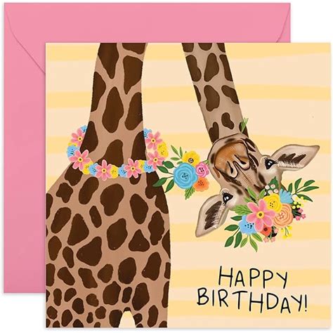 Amazon Giraffes Happy Birthday Card Pop Up D Greeting Card