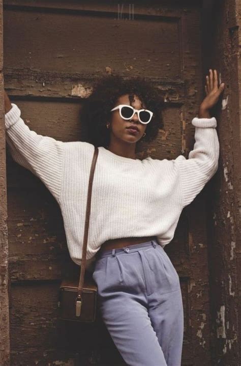 80s Fashion African American Girl Leans Against The Old Door With