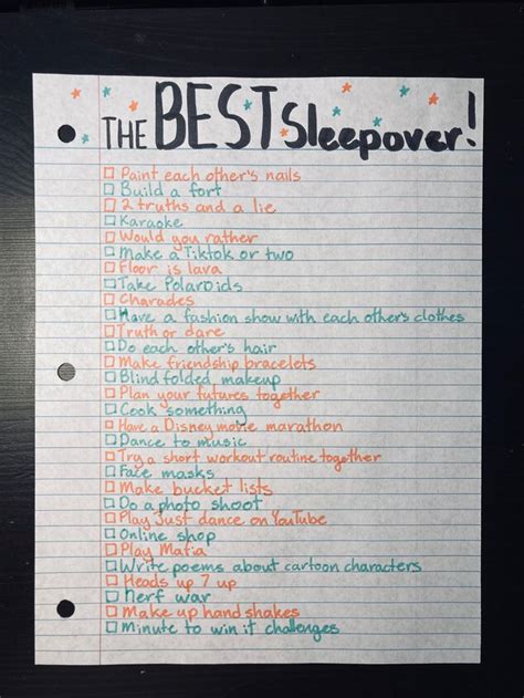 Fun And Exciting Things To Do At Sleepovers