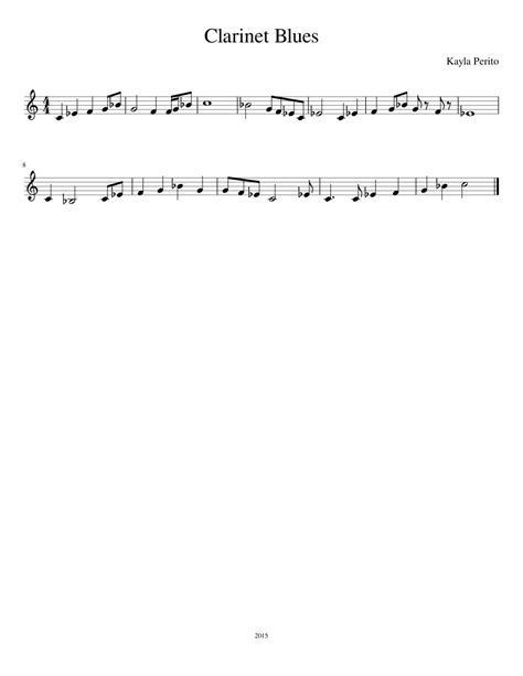 Clarinet Blues Sheet Music For Clarinet Solo