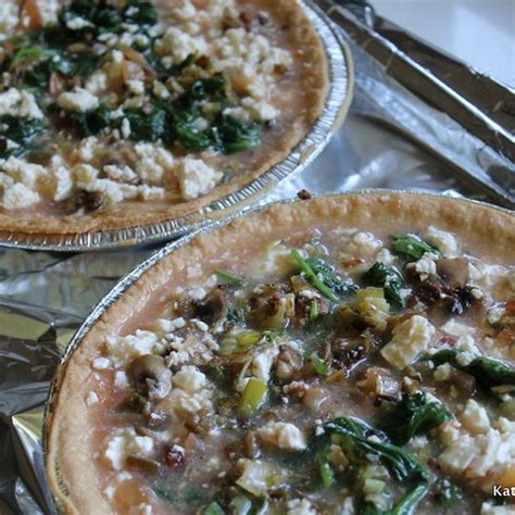 Egg White Quiche With Leeks Spinach Mushrooms And Feta Recipe On