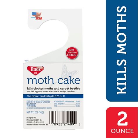 Enoz Moth Cake Hanging Moth And Carpet Beetle Killer 2 Oz Cake In Plastic