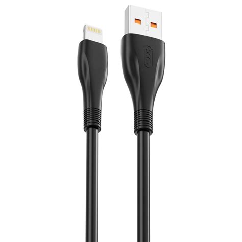 XO NB185 Lightning Kabel 6A 1m USB A Lightning Svart 119 Kr