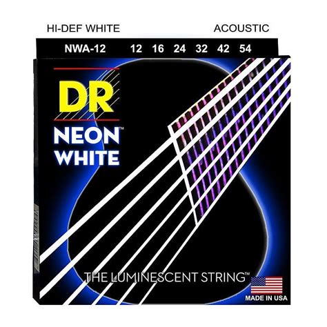 Dr Strings Coated Neon White Phosphor Bronze Acoustic Reverb Uk