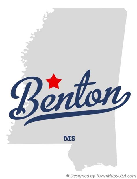 Map of Benton, MS, Mississippi