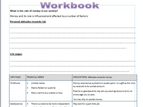 BTEC Level 3 Business Unit 3 Personal and Business Finance Workbook for ... 