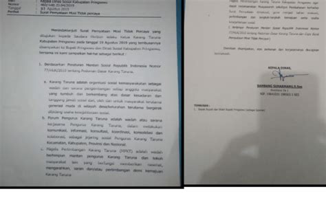 Contoh Surat Mosi Tidak Percaya