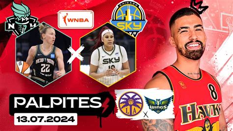 PALPITES PARA OS JOGOS NA WNBA DO DIA 13 07 2024 BILHETE PRONTO ODD