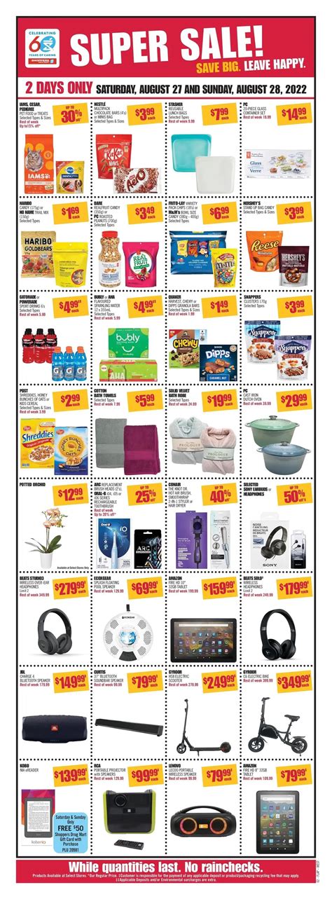 Shoppers Drug Mart (West) Flyer August 27 to September 2