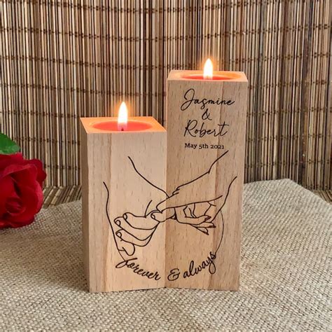 Wooden Candle Holder Etsy