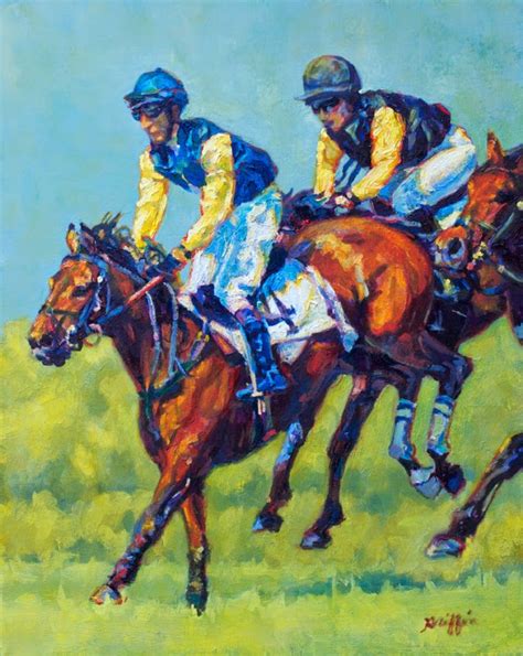 Horse And Rider Artjockey Painting Horse Race Art Number Four By