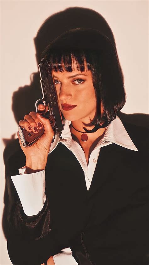 Pulp Fiction Uma Thurman Mia Wallace Kualitas Tinggi Definisi Tinggi