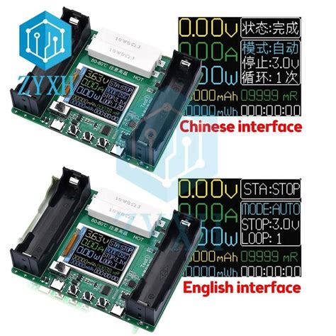 Lcd Ekran Lityum Pil Kapasitesi Test Cihaz Mah Mwh Dijital Pil