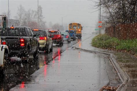 Anchorage Gets Its First Snowfall Of The Season Making For A Slick