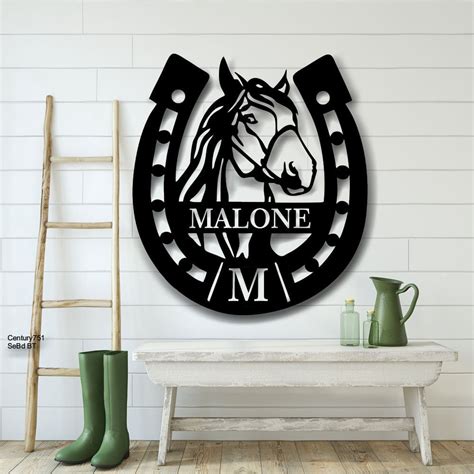 Custom Horse Farm Metal Sign - Horse Wall Decor - Ranch Sign Horse Far ...