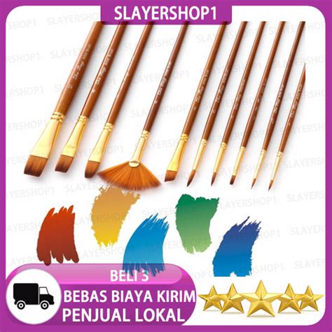 Slayershop Buah Set Kuas Lukis Kit Kuas Artis Beberapa Kuas Media