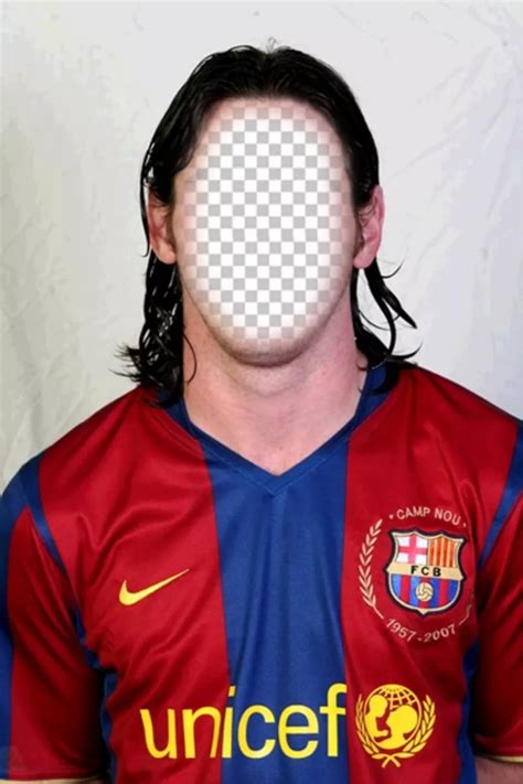 Photomontage of Lionel Messi of FC Barcelona to add your face in his face