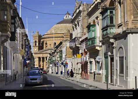 Old street in Mosta. Malta Stock Photo - Alamy