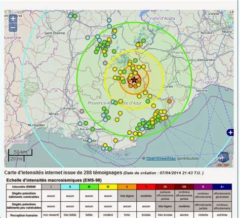 Nature Alerte 08 04 2014 France Séisme De Magnitude 5 2 Dans Le Sud