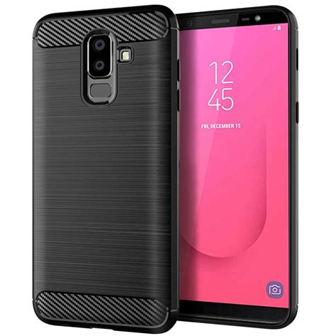 เคสโทรศัพท์ซิลิโคน Tpu แบบนิ่ม คาร์บอนไฟเบอร์ สําหรับ Samsung Galaxy J8