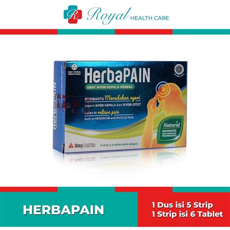 Jual HERBAPAIN Box 30 Tablet Meredakan Nyeri Kepala Dan Nyeri Otot