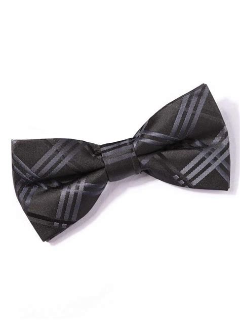 Buy Black Grey Checks Polyester Tie Zodiac