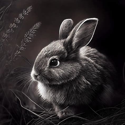 Rabbit Black And White Stock Photos, Images and Backgrounds for Free Download