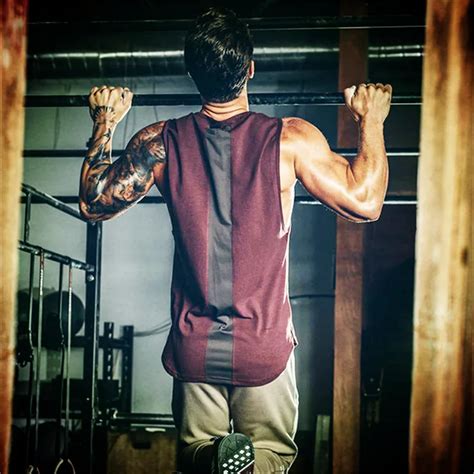 Summer Newest Brand Mens Curved Hem Patchwork Gyms Stringers Vest