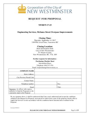 Fillable Online Rfp Ps Bidding Opportunities City Of