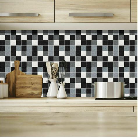 180PC Wall Mosaic Tile Self Adhesive Kitchen Bath Tiles Stickers – Self ...