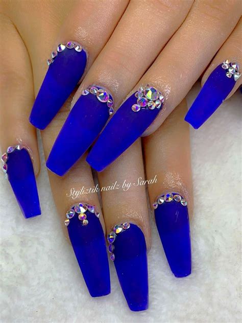 81+ Royal Blue Dark Blue Acrylic Nails Coffin | Omnivorvora