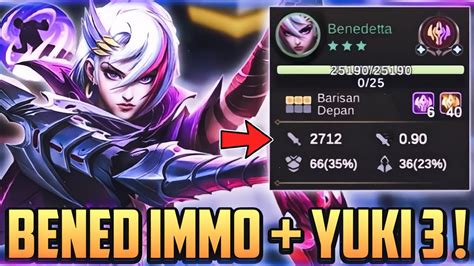 Benedetta Immortal Full Stack Yuki Combo Experiment Magic Chess