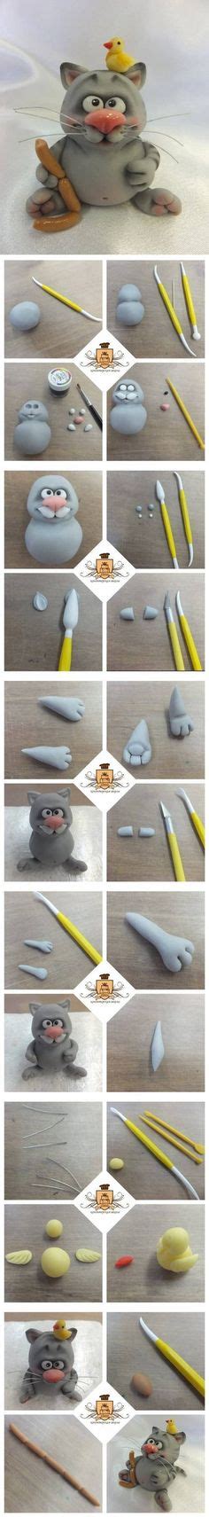 Cute Cat Easy Polymer Clay Decors Pate A Sucre